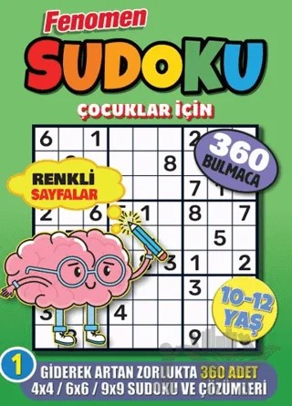 Fenomen Çocuklar için Sudoku 10-12 Yaş - 1 – Bertan Kodamanoğlu – Maxi Yayıncılık kitap kapağı