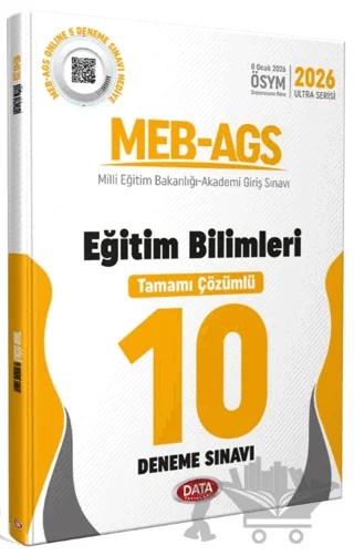 2026 MEB-AGS Eğitim Bilimleri Tamamı Çözümlü 10 Deneme Sınavı – Kolektif – Data Yayınları kitap kapağı