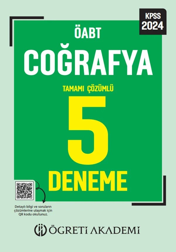 2024 KPSS ÖABT Coğrafya Tamamı Çözümlü 5 Deneme – Değerli Okuyucularımız – Öğreti Akademi kitap kapağı