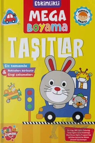 Etkinlikli Mega Boyama - Taşıtlar – Kolektif – Boyama Zamanı kitap kapağı