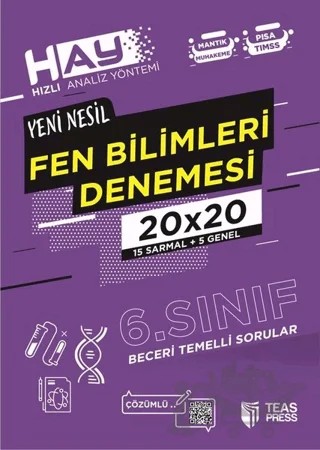 HAY 6. Sınıf Fen Bilimleri Branş Deneme – Kolektif – Teas Press kitap kapağı