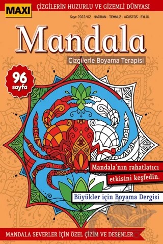 Maxi Mandala Çizgilerle Boyama Terapisi 7 – Kolektif – Maxi Yayıncılık kitap kapağı