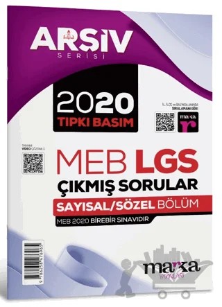 2020 LGS 8. Sınıf Arşiv Serisi Tıpkı Basım Çıkmış Sorular Tamamı Video Çözümlü – Kolektif – Marka Yayınları kitap kapağı