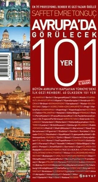 Avrupa’da Görülecek 101 Yer – Saffet Emre Tonguç – Boyut Yayın Grubu kitap kapağı