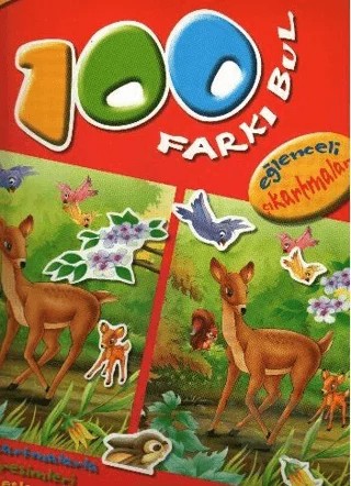 100 Farkı Bul Kırmızı – Kolektif – Çiçek Yayıncılık kitap kapağı