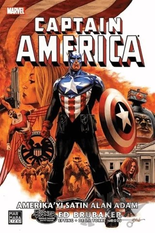 Captain America'nın Ölümü Cilt 3 -Amerika'yı Satan Adam – Ed Brubaker – Marmara Çizgi kitap kapağı