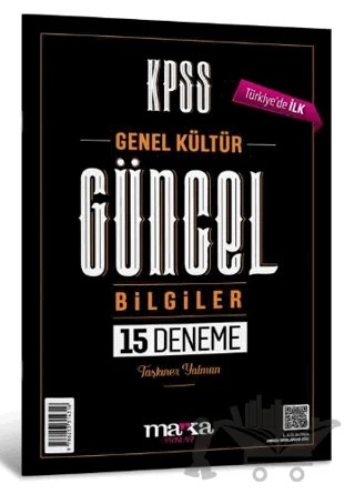 2025 KPSS Genel Kültür Güncel Bilgiler 15 Deneme – Taşkıner Yalman – Marka Yayınları kitap kapağı