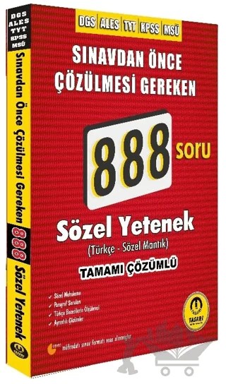 DGS ALES 888 Sözel Yetenek Video Çözümlü Soru Bankası – Gizem Şen – Tasarı Eğitim Yayınları kitap kapağı