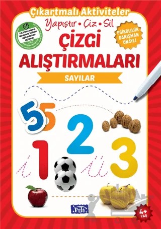 Çizgi Alıştırmaları - Sayılar (4 Yaş) – Kolektif – Parıltı Yayınları kitap kapağı