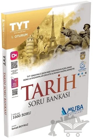 TYT 1. Oturum Tarih Soru Bankası – İsmail Boyraz – Muba Yayınları kitap kapağı