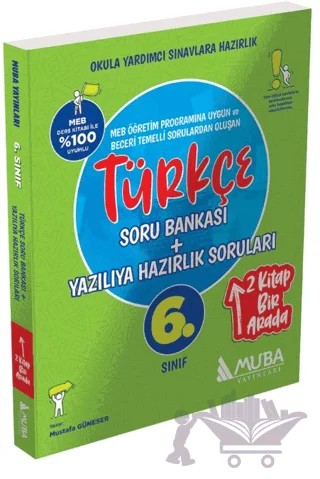 6. Sınıf Türkçe Soru Bankası + Yazılıya Hazırlık Soruları 2'Si 1 Arada – Kolektif – Muba Yayınları kitap kapağı