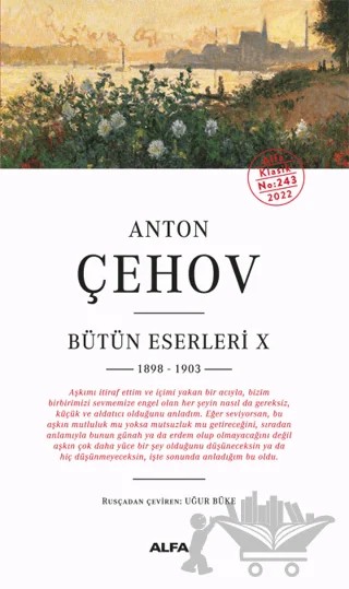 Anton Çehov Bütün Eserleri 10 - 1898-1903 – Anton Çehov – Alfa Yayınları kitap kapağı