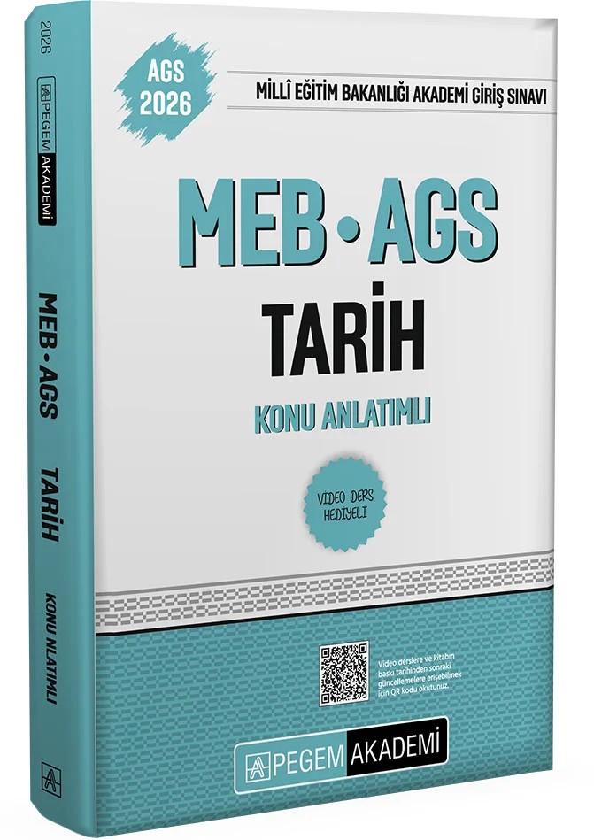 2026 MEB AGS Konu Anlatımlı Tarih – ekibi tarafından özenle oluşturulmuş, geniş kapsamlı yayınlar olacaktır. Pegem Akademi yazar ekibini – Pegem Akademi Yayıncılık kitap kapağı