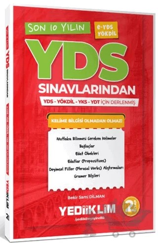 YDS E-YDS YÖKDİL Son 10 Yılın YDS Kelimeleri – Bekir Sami Dilman – Yediiklim Yayınları kitap kapağı