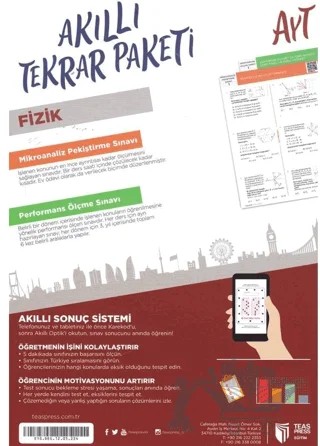 AYT Fizik Akıllı Tekrar Paketleri – Kolektif – Teas Press kitap kapağı