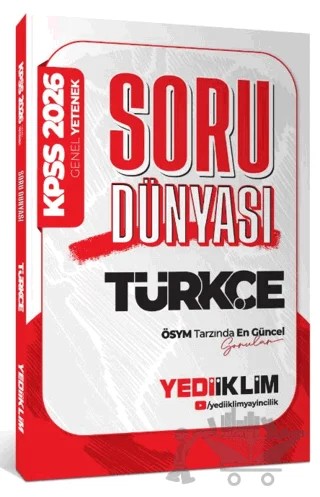 2026 Genel Yetenek Türkçe Soru Dünyası – Kollektif – Yediiklim Yayınları kitap kapağı