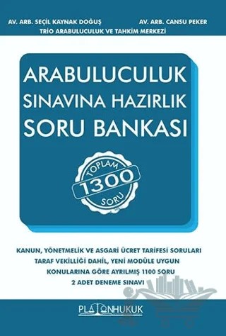 Arabuluculuk Sınavına Hazırlık Soru Bankası – Cansu Peker, Seçil Kaynak Doğuş – Platon Hukuk kitap kapağı