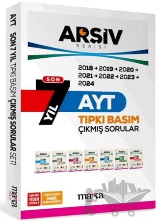 Son 7 Yıl AYT Arşiv Serisi Çıkmış Sorular Tamamı Video Çözümlü – Kollektif – Marka Yayınları kitap kapağı