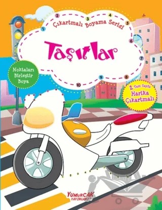 Taşıtlar - Çıkartmalı Boyama Serisi – Kolektif – Yumurcak Yayınları kitap kapağı