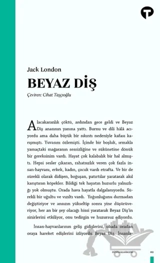 Beyaz Diş – Jack London – Turkuvaz Kitap kitap kapağı