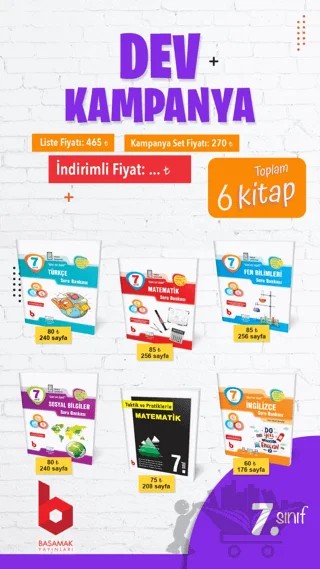 7. Sınıf Soru Bankası Seti (6 Kitap) – Kolektif – Basamak Yayınları kitap kapağı