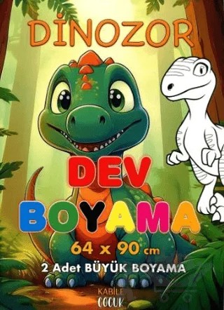Dinozor Dev Boyama – Kollektif – Kabile Çocuk kitap kapağı