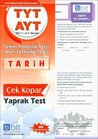 TYT AYT Tarih Yaprak Test – Kolektif – Bulut Eğitim ve Kültür Yayınları kitap kapağı