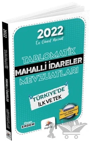 2022 Kaymakamlık Tablomatik Mahalli İdareler Mevzuatları Konu Anlatımı – Ozan Erdem – Dizgi Kitap kitap kapağı