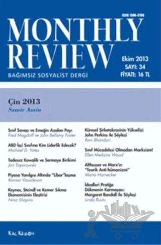 Monthly Review Bağımsız Sosyalist Dergi Sayı: 34 / Ekim 2013 – Monthly Review Dergisi kitap kapağı