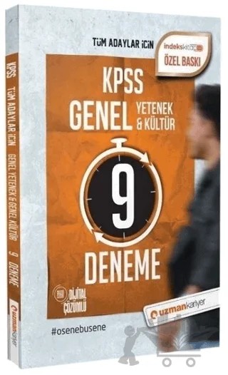Uzman Kariyer KPSS Genel Yetenek Genel Kültür 9 Deneme Dijital Çözümlü – Kolektif – Uzman Kariyer Yayınları kitap kapağı