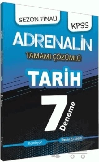 2020 KPSS Adrenalin Sezon Finali Tarih Tamamı Çözümlü 7 Deneme – Kolektif – Tercih Akademi Yayınları kitap kapağı