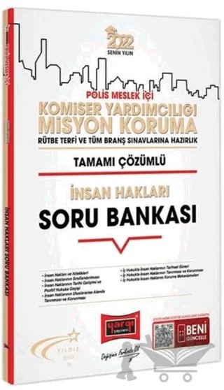 2022 Polis Meslek İçi Komiser Yardımcılığı Misyon Koruma Tamamı Çözümlü İnsan Hakları Soru Bankası – İrfan Ziya İbrahimgil – Yargı Yayınevi kitap kapağı