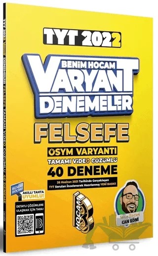 TYT Felsefe Tamamı Video Çözümlü 40 Deneme Sınavı – Can Köni – Benim Hocam Yayınları kitap kapağı
