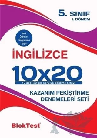 5. Sınıf 1. Dönem İngilizce 10x20 Deneme – Kolektif – Tudem Yayınları - Bayilik kitap kapağı