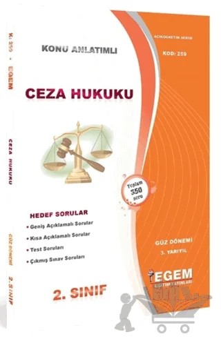 AÖF Ceza Hukuku Konu Anlatımlı Soru Bankası (259) – Kolektif – Egem Eğitim Yayınları kitap kapağı