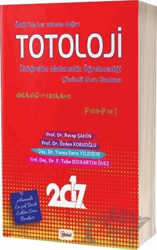 Totoloji İlköğretim Matematik Öğretmenliği Çözümlü Soru Bankası – Kolektif – Alfa Aktüel Yayınları kitap kapağı