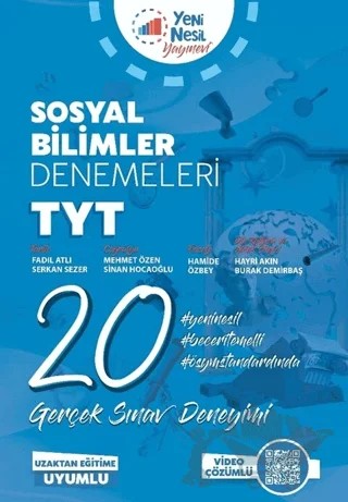 Yeni Nesil YKS TYT Sosyal Bilimler 20 Deneme Sınavı Video Çözümlü – Kolektif – Yeni Nesil Yayınevi kitap kapağı