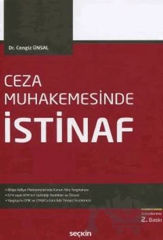 Ceza Muhakemesinde İstinaf1 – Cengiz Ünsal – Seçkin Yayıncılık kitap kapağı