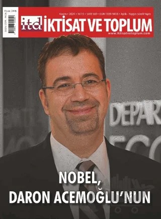 İktisat ve Toplum Dergisi 169. Sayı Nobel, Daron Acemoğlu'nun – İktisat ve Toplum Dergisi kitap kapağı