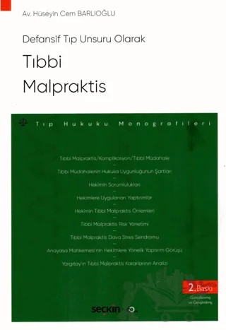 Tıbbi Malpraktis – Hüseyin Cem Barlıoğlu – Seçkin Yayıncılık kitap kapağı