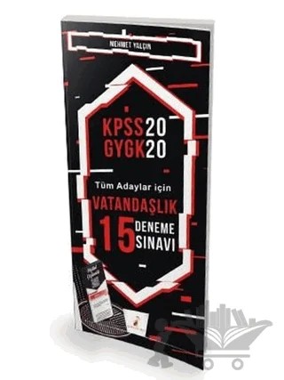KPSS 2020 GYGK - Tüm Adaylar İçin Vatandaşlık 15 Deneme Sınavı – Mehmet Yalçın – Pelikan Tıp Teknik Yayıncılık kitap kapağı