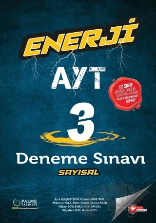 Enerji AYT Sayısal 3 Deneme Sınavı – Kolektif – Palme Yayınları kitap kapağı