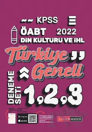 2022 KPSS ÖABT Din Kültürü ve Ahlak Bilgisi 1-2-3 (3'lü Deneme) – Kolektif – Pegem Akademi Yayıncılık kitap kapağı