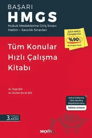 Başarı – HMGS Tüm Konular Hızlı Çalışma Kitabı – İbrahim Burak Şen, Özge Şen – Seçkin Yayıncılık kitap kapağı