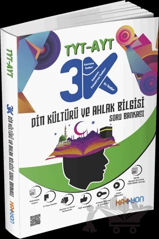 TYT - AYT 3K Din Kültürü ve Ahlak Bilgisi Soru Bankası – Kolektif – Katyon Yayınları kitap kapağı