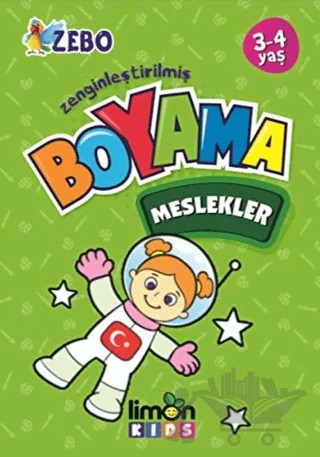 3-4 Yaş Zenginleştirilmiş Boyama - Meslekler – Kolektif – limonKIDS kitap kapağı