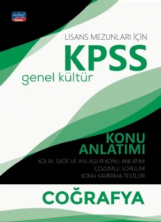 KPSS Genel Kültür COĞRAFYA Konu Anlatımı – Komisyon – Nobel Sınav kitap kapağı