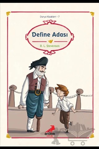 Dünya Çocuk Klasikleri - Define Adası – Mert Tugen – Erdem Çocuk kitap kapağı