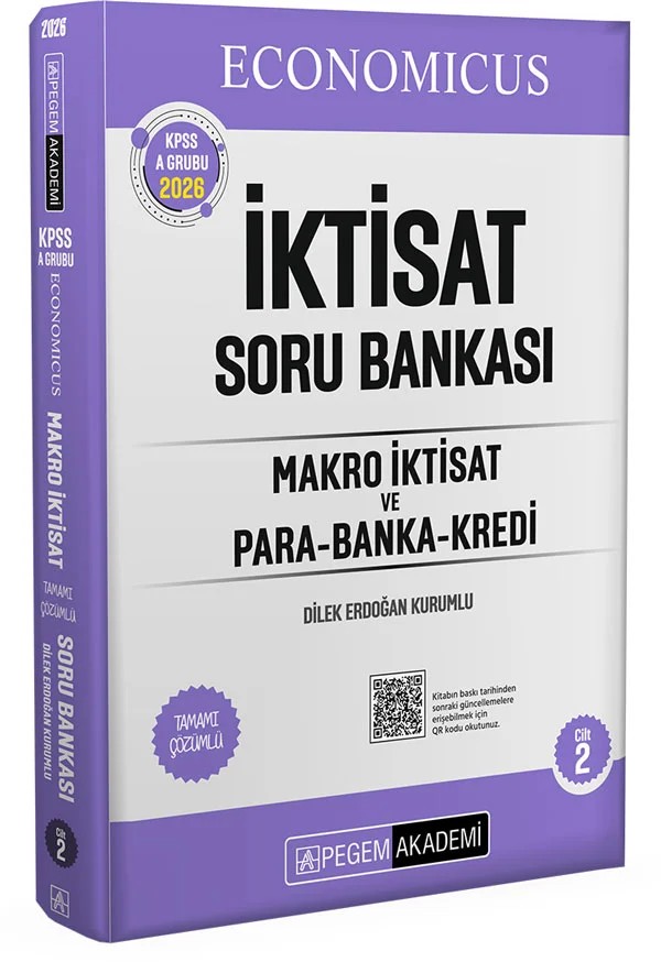 2026 KPSS A Grubu Economicus Makro İktisat ve Para-Banka-Kredi Tamamı Çözümlü Soru Bankası (cilt 2) – Kredi Tamamı Çözümlü Soru Bankası (cilt 2) – Pegem Akademi Yayıncılık kitap kapağı