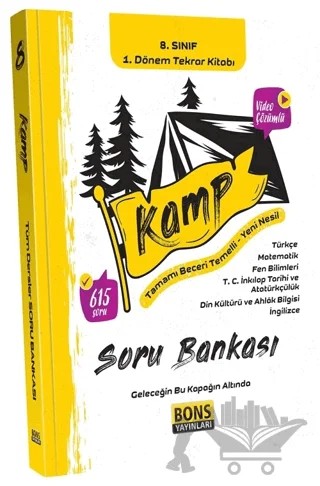 8. Sınıf 1. Dönem Kamp Tekrar Kitabı Soru Bankası – Kolektif – Bons Yayınları kitap kapağı